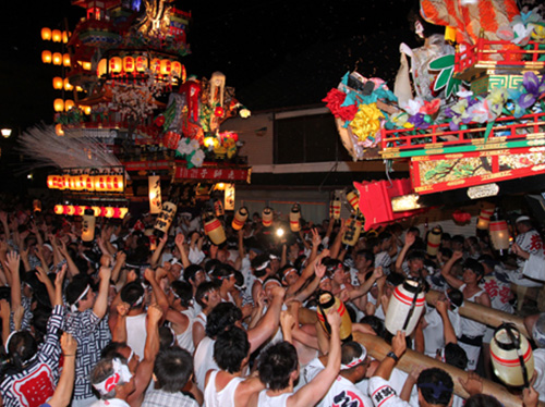 日田祗園山鉾集団顔見世 日田祗園祭開催　2日前の木曜日